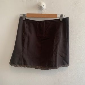 Rebecca Taylor Miniskirt with Lace Trim.